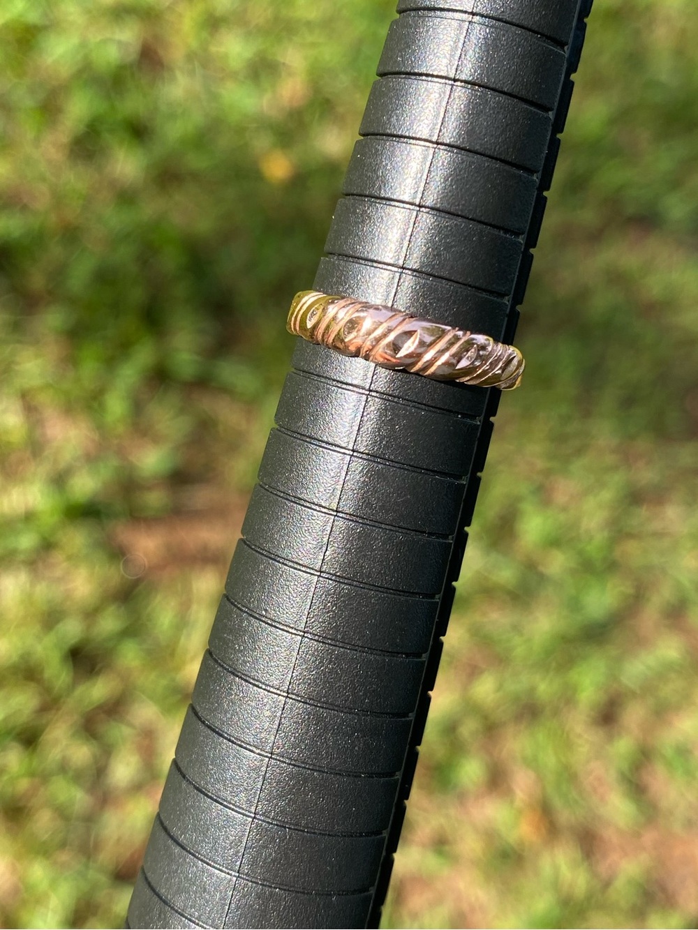 Vintage 10K Rose Gold Sculptural Band Ring